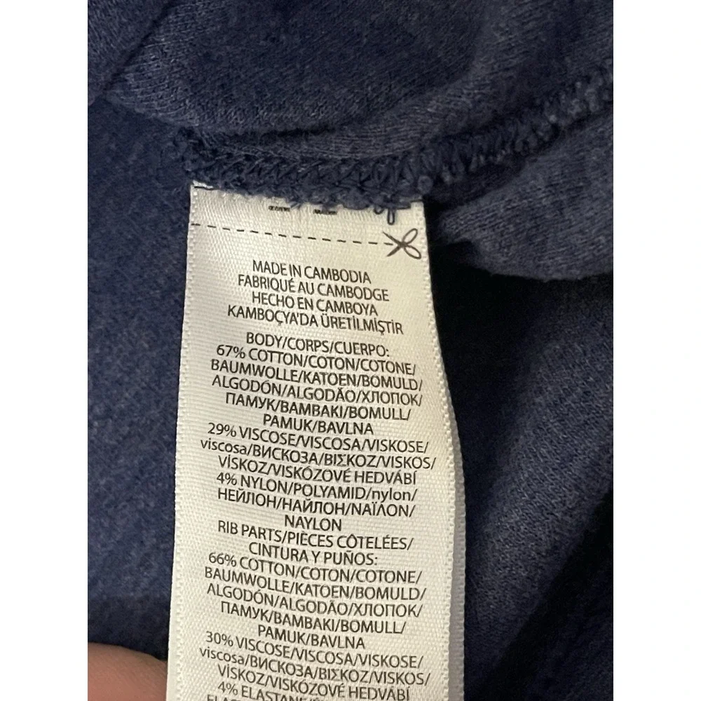 POLO RALPH LAUREN PERFORMANCE Mens Sz Large Blue Heather 1/4 Zip Cotton Pullover